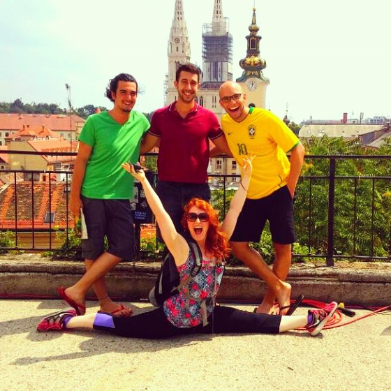Zagreb, Croatia with three super nice Brazilian boys!