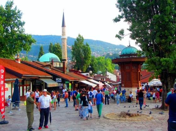 Main square in Sarajevo - basically Turkey meets Europe. Super interesting vibe with tons of mosques but also very western