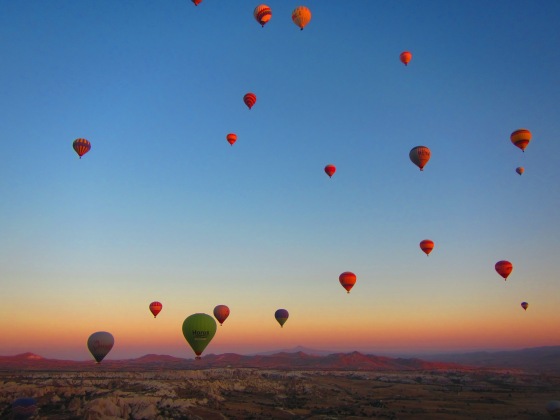 The magical hot air balloons in Cappadocia
