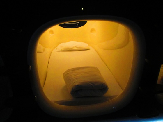 My little pod in the capsule hotel