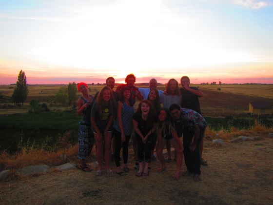 Sunset with the Camino family plus other friends